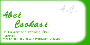 abel csokasi business card